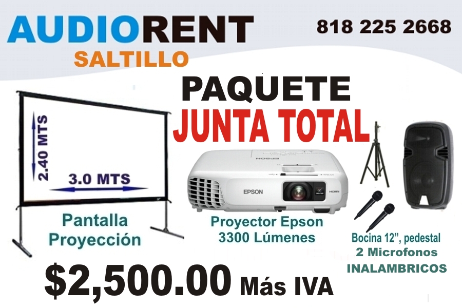 renta de EQUIPO AUDIOVISUAL en saltillo